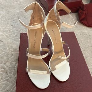 Tamara Mellon frontline white heels